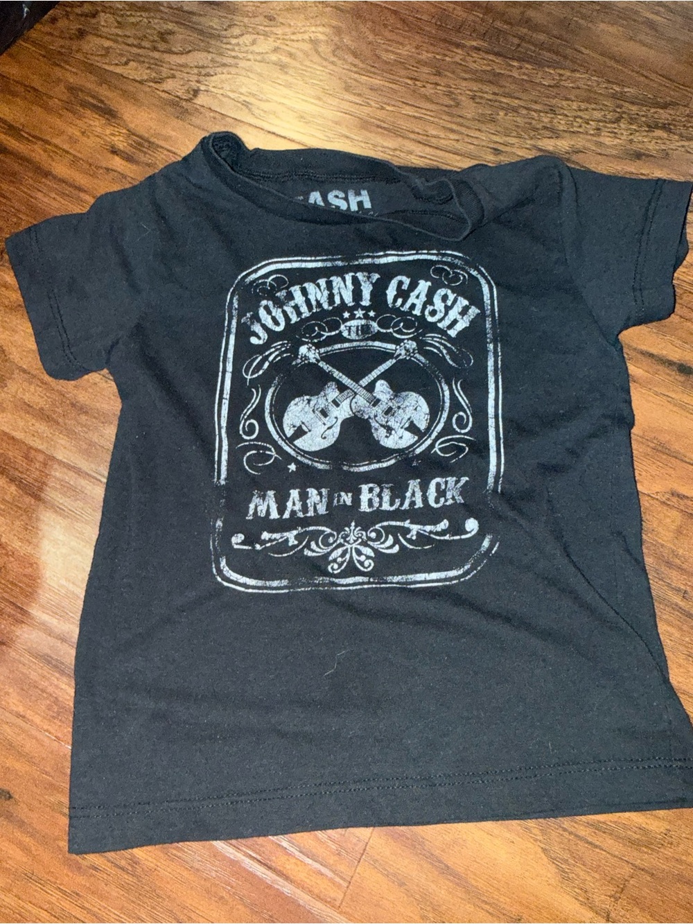 Kids Black Johnny Cash 'Man in Black' Graphic Tee